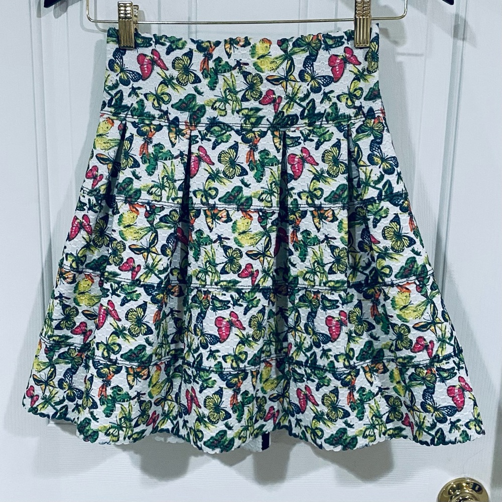 Pleasure Doing Business Colorful Butterfly Mini Skirt